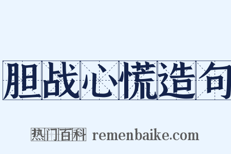 胆战心慌造句是什么意思的图片